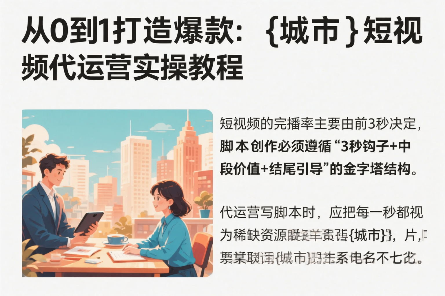 从0到1打造爆款：遂宁短视频代运营实操教程