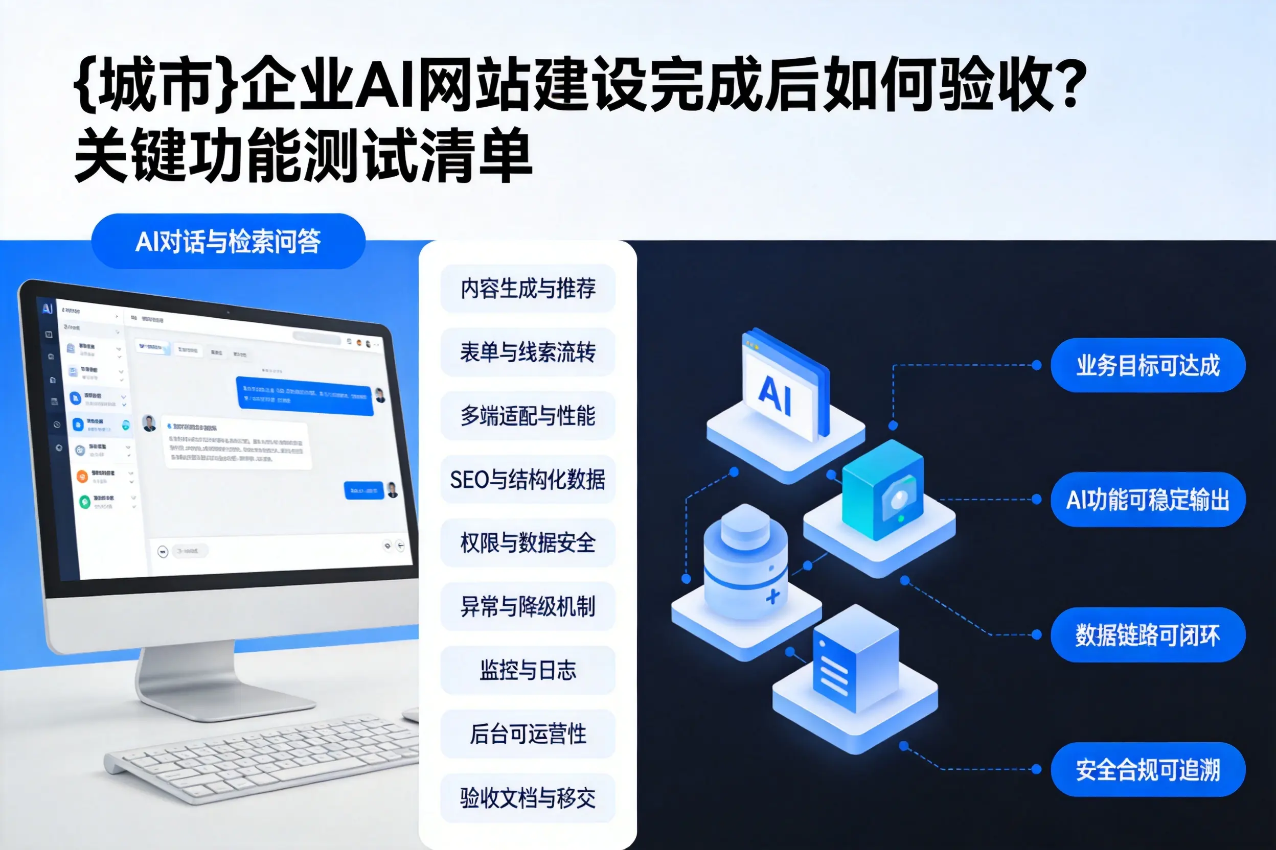 遂宁企业AI网站建设完成后如何验收？关键功能测试清单