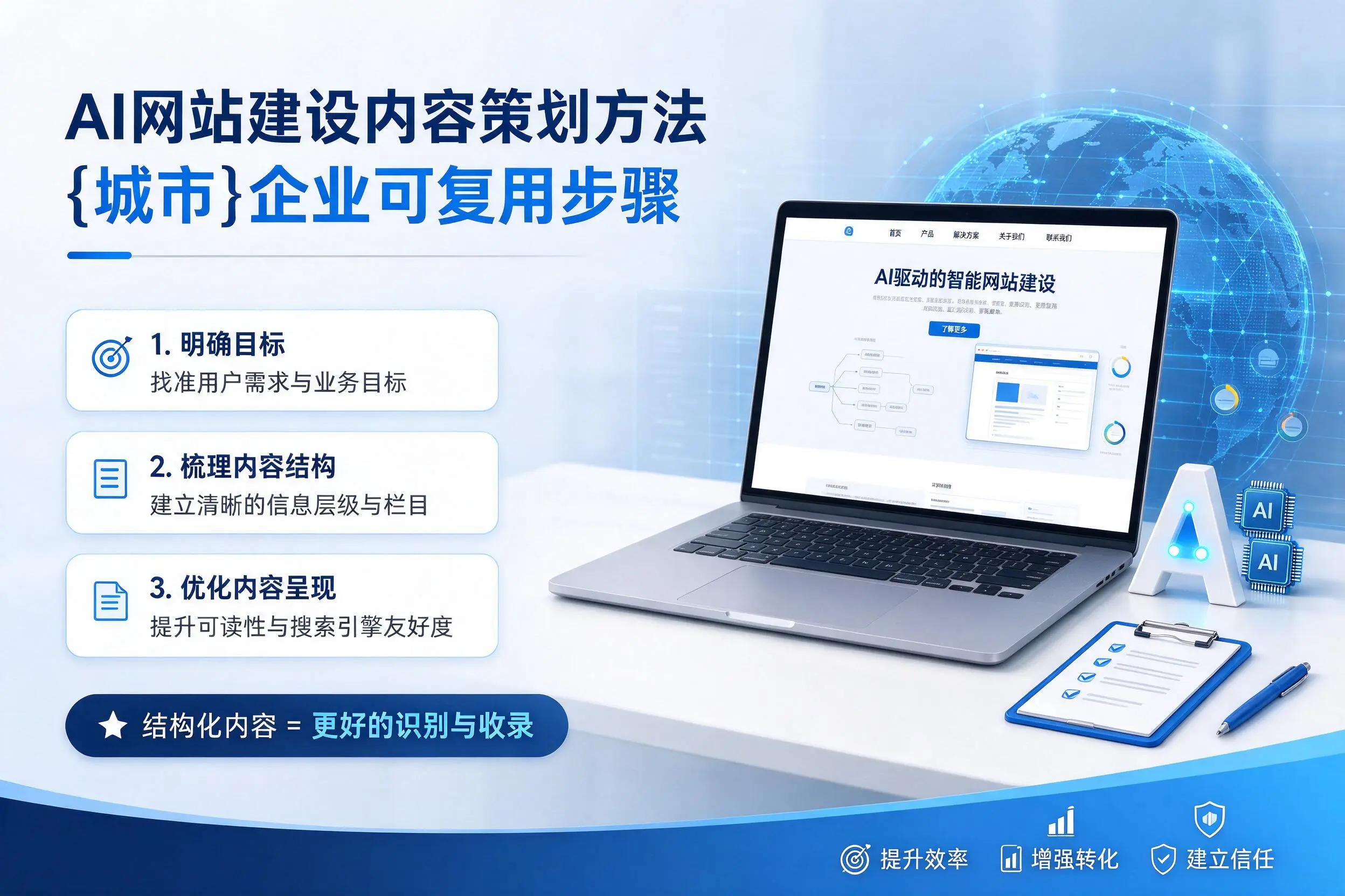 AI网站建设内容策划方法,遂宁企业可复用步骤