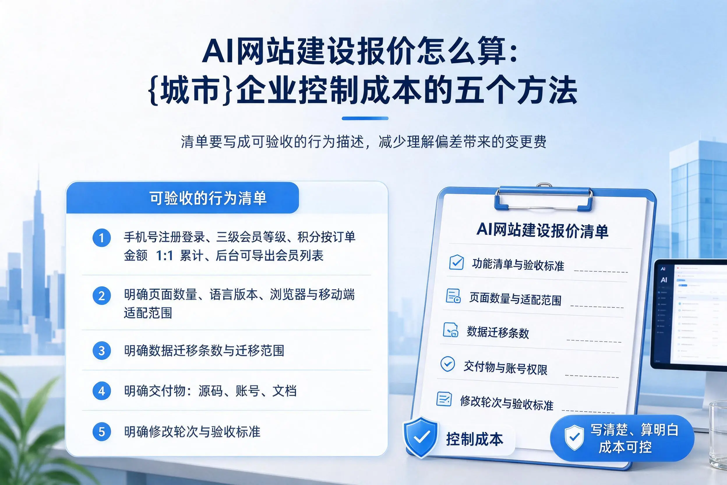 AI网站建设报价怎么算：遂宁企业控制成本的五个方法
